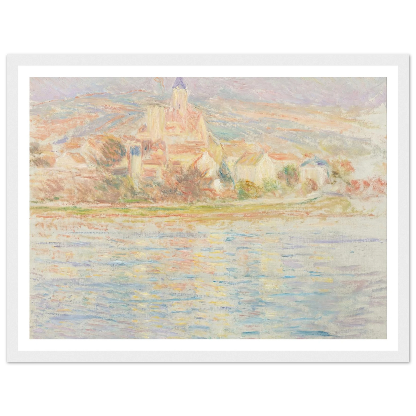 Vétheuil (circa 1901-1902) Art Print | Claude Monet - Framed Poster - 30x40 cm / 12x16″ - Black frame