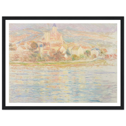 Vétheuil (circa 1901-1902) Art Print | Claude Monet - Framed Poster - 30x40 cm / 12x16″ - Black frame
