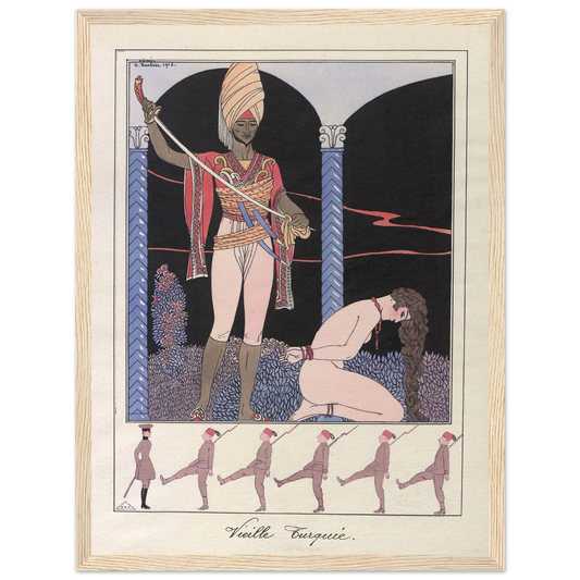 Vieille Turquie (L’exécution) (1915) Art Print | George Barbier - Framed Poster - 30x40 cm / 12x16″ - Black frame