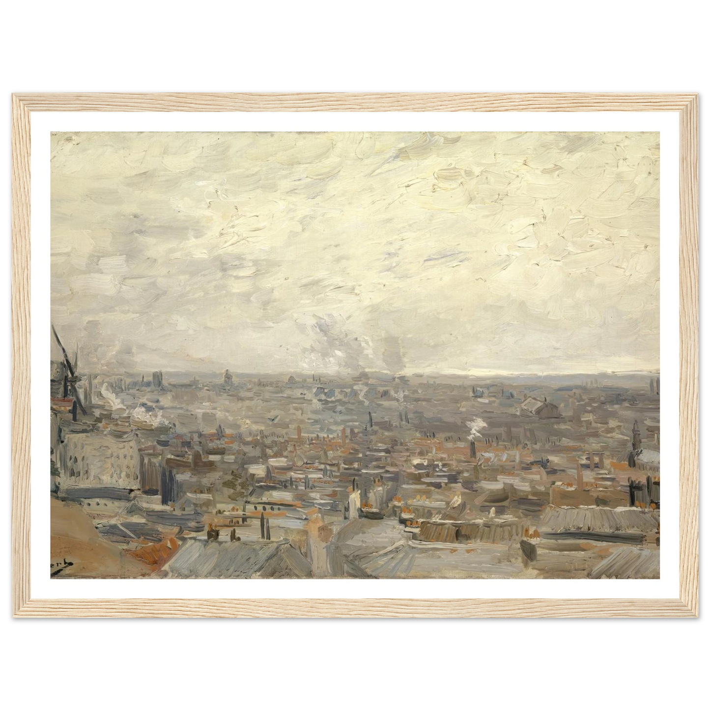 View from Montmartre (1886) Art Print | Vincent van Gogh - Framed Poster - 30x40 cm / 12x16″ - Black frame