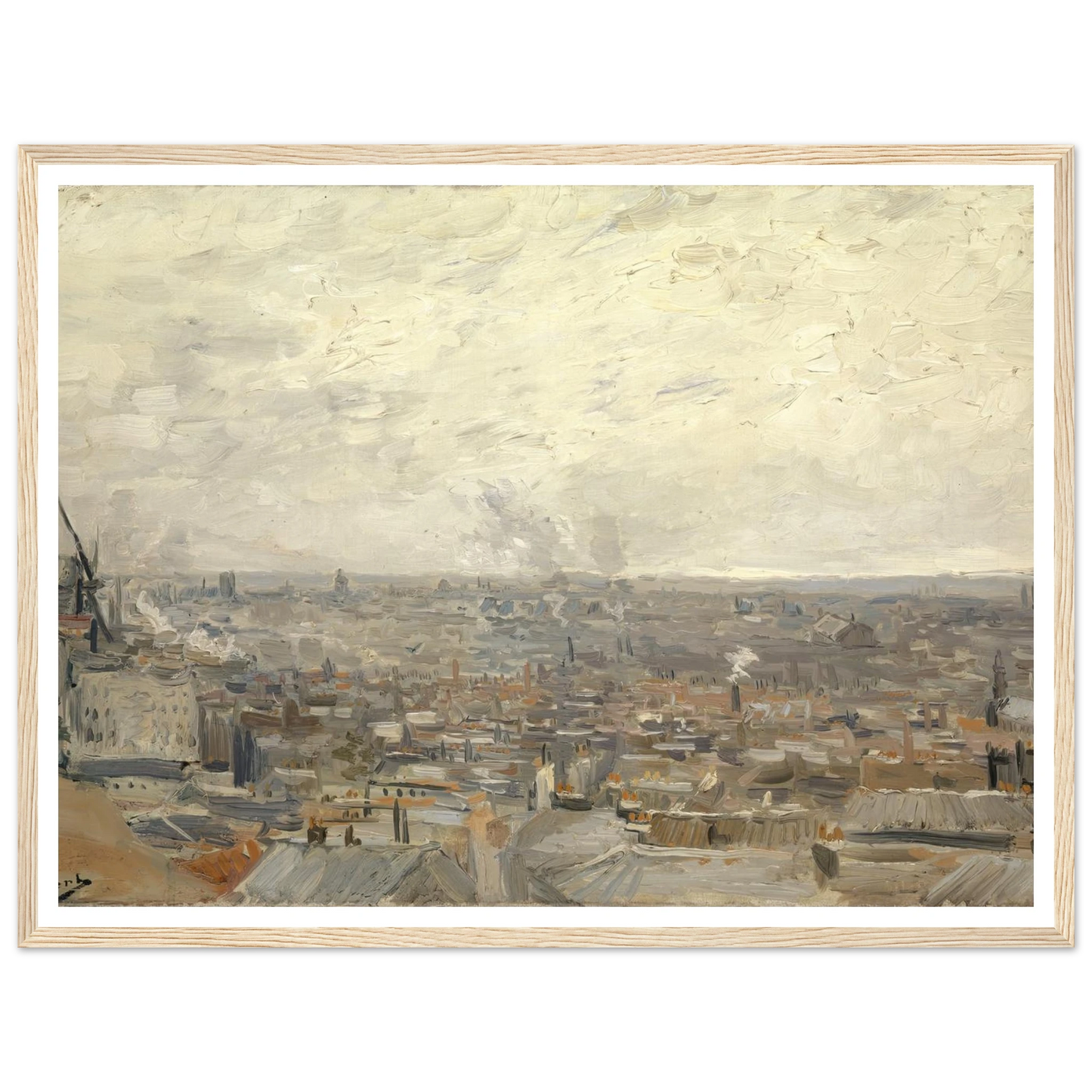 View from Montmartre (1886) Art Print | Vincent van Gogh - Framed Poster - 30x40 cm / 12x16″ - Black frame