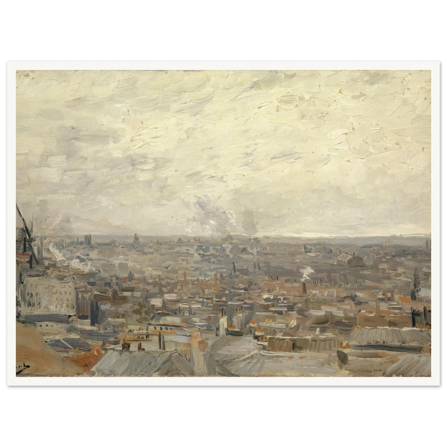 View from Montmartre (1886) Art Print | Vincent van Gogh - Framed Poster - 30x40 cm / 12x16″ - Black frame