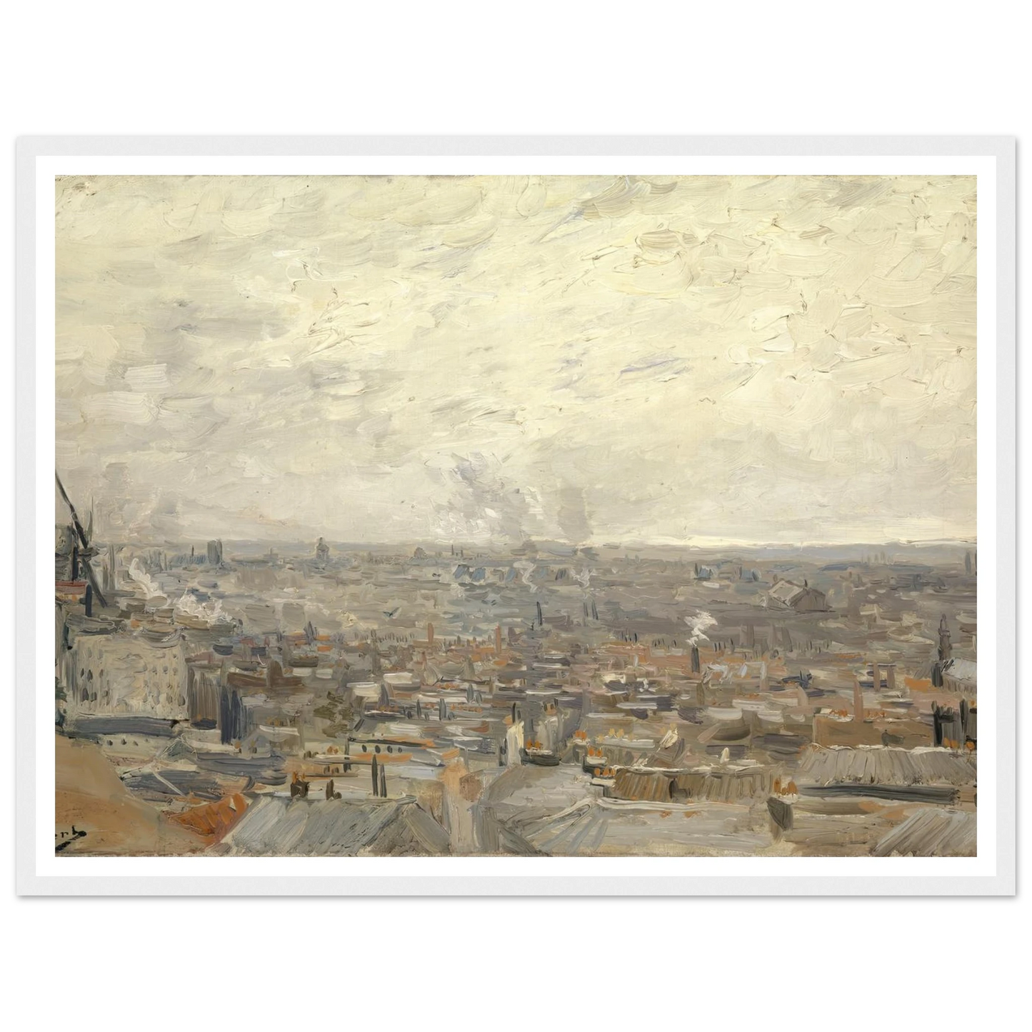 View from Montmartre (1886) Art Print | Vincent van Gogh - Framed Poster - 30x40 cm / 12x16″ - Black frame