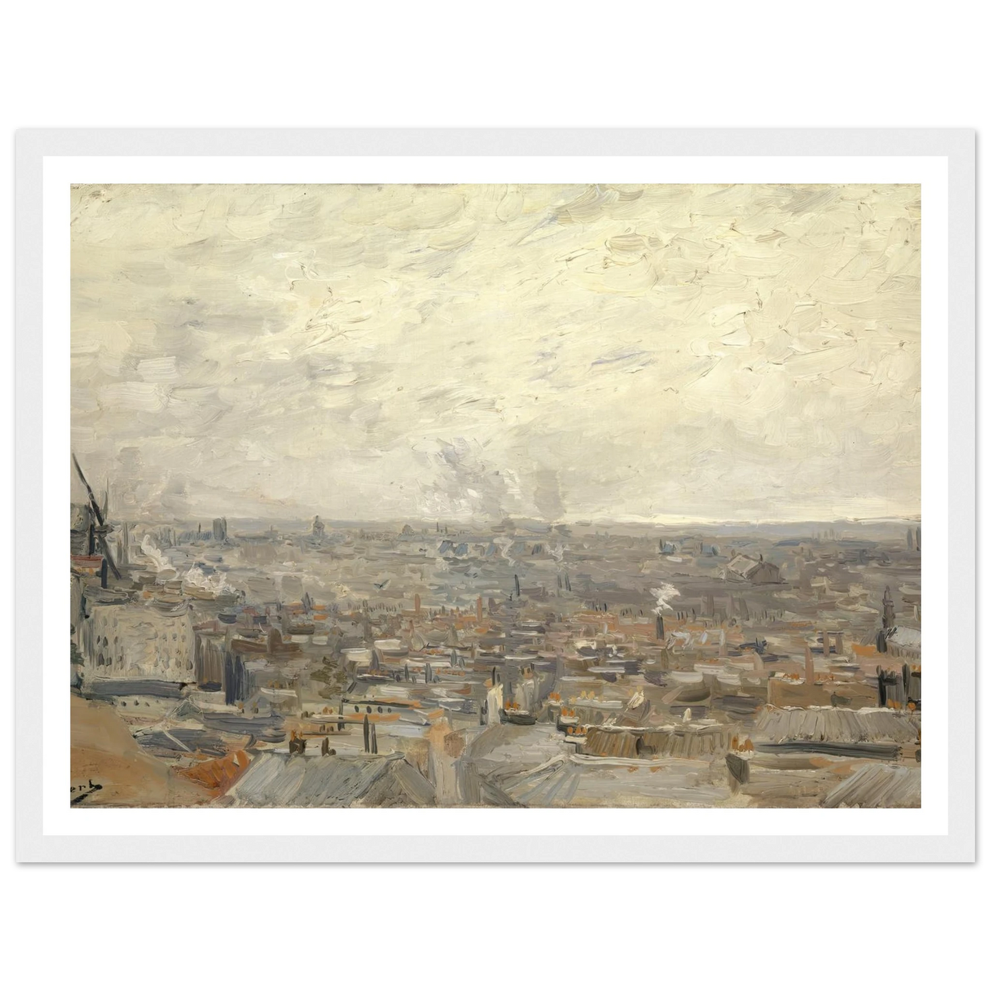 View from Montmartre (1886) Art Print | Vincent van Gogh - Framed Poster - 30x40 cm / 12x16″ - Black frame