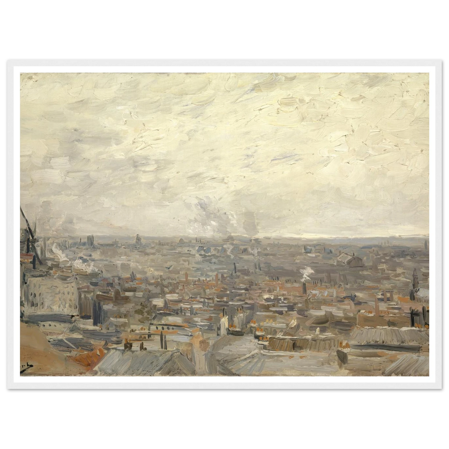View from Montmartre (1886) Art Print | Vincent van Gogh - Framed Poster - 30x40 cm / 12x16″ - Black frame