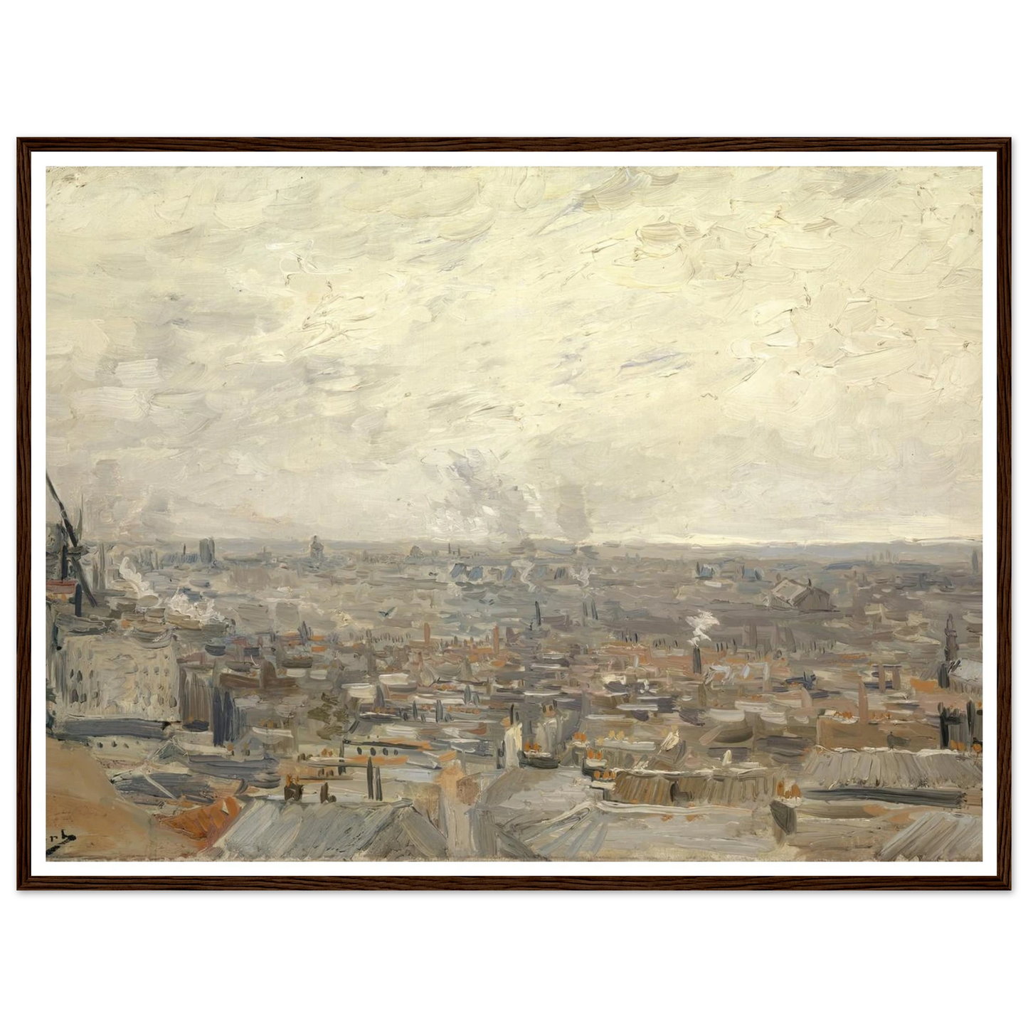 View from Montmartre (1886) Art Print | Vincent van Gogh - Framed Poster - 30x40 cm / 12x16″ - Black frame