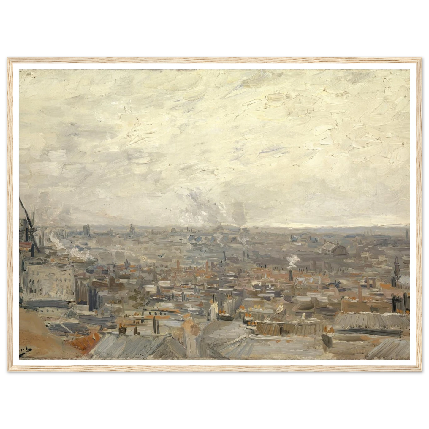 View from Montmartre (1886) Art Print | Vincent van Gogh - Framed Poster - 30x40 cm / 12x16″ - Black frame