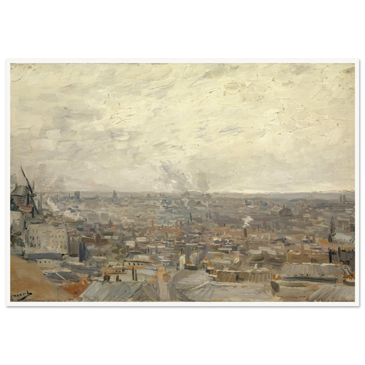 View from Montmartre (1886) Art Print | Vincent van Gogh - Framed Poster - 30x40 cm / 12x16″ - Black frame