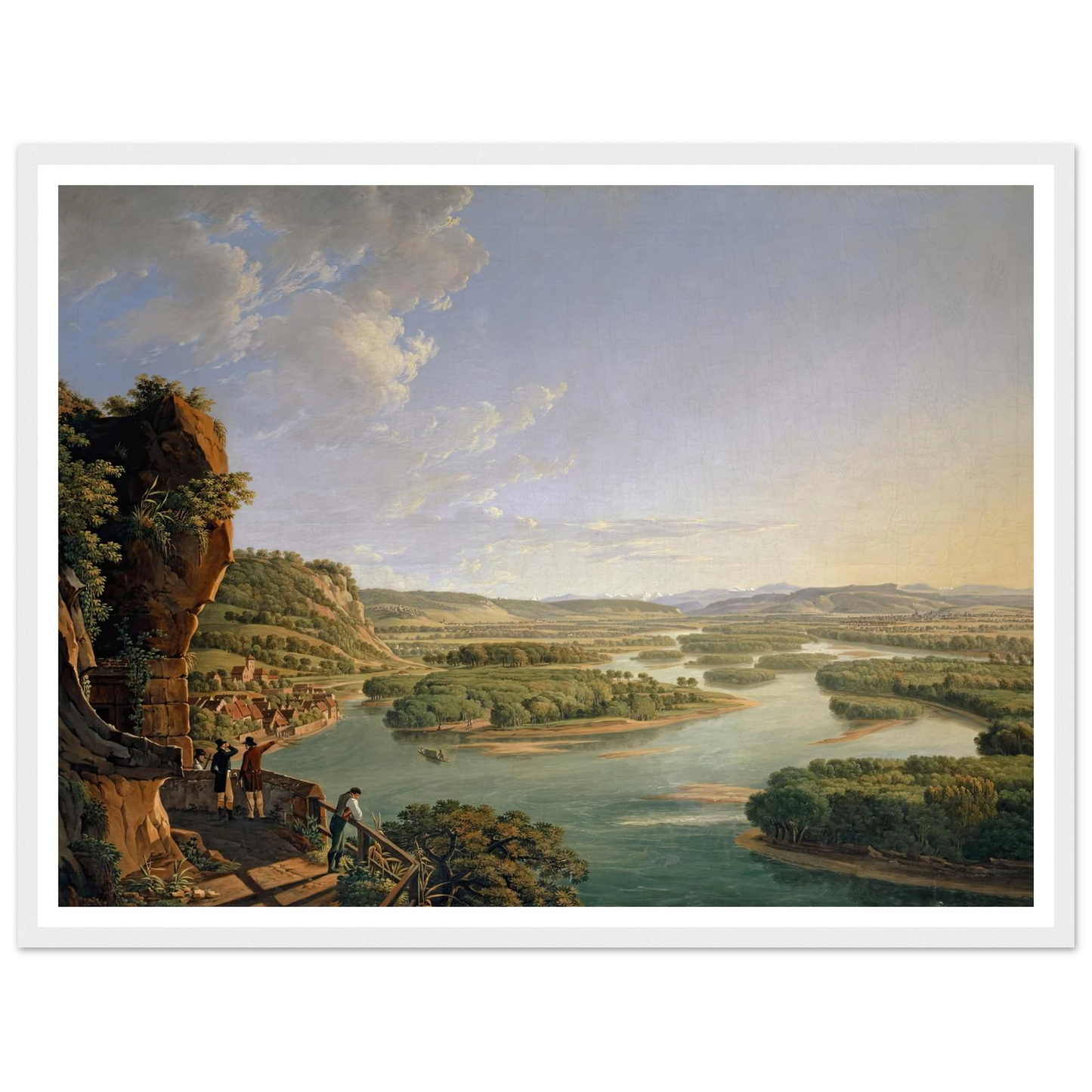 View from the Isteinerklotz up the Rhine toward Basel (1819) Art Print | Peter Birmann - Framed Poster - 30x40 cm / 12x16″ - Black frame