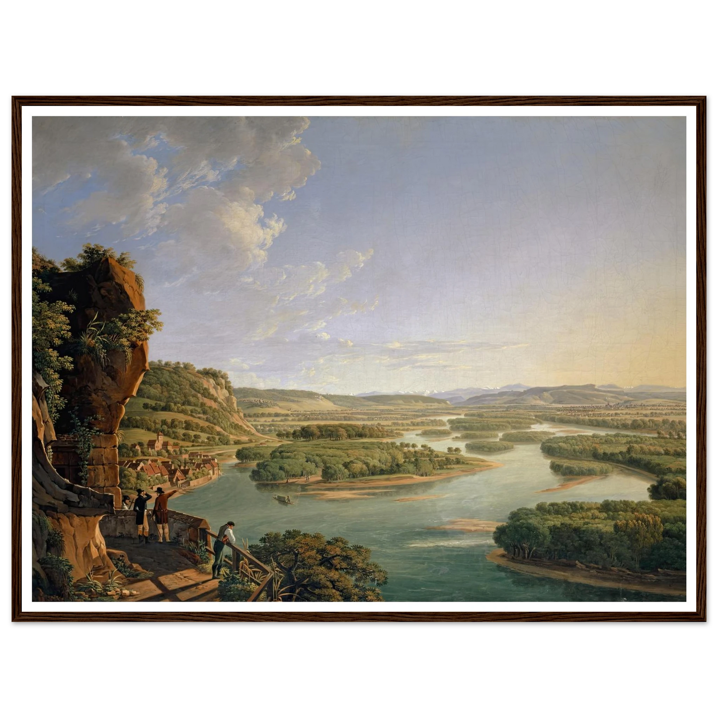 View from the Isteinerklotz up the Rhine toward Basel (1819) Art Print | Peter Birmann - Framed Poster - 30x40 cm / 12x16″ - Black frame
