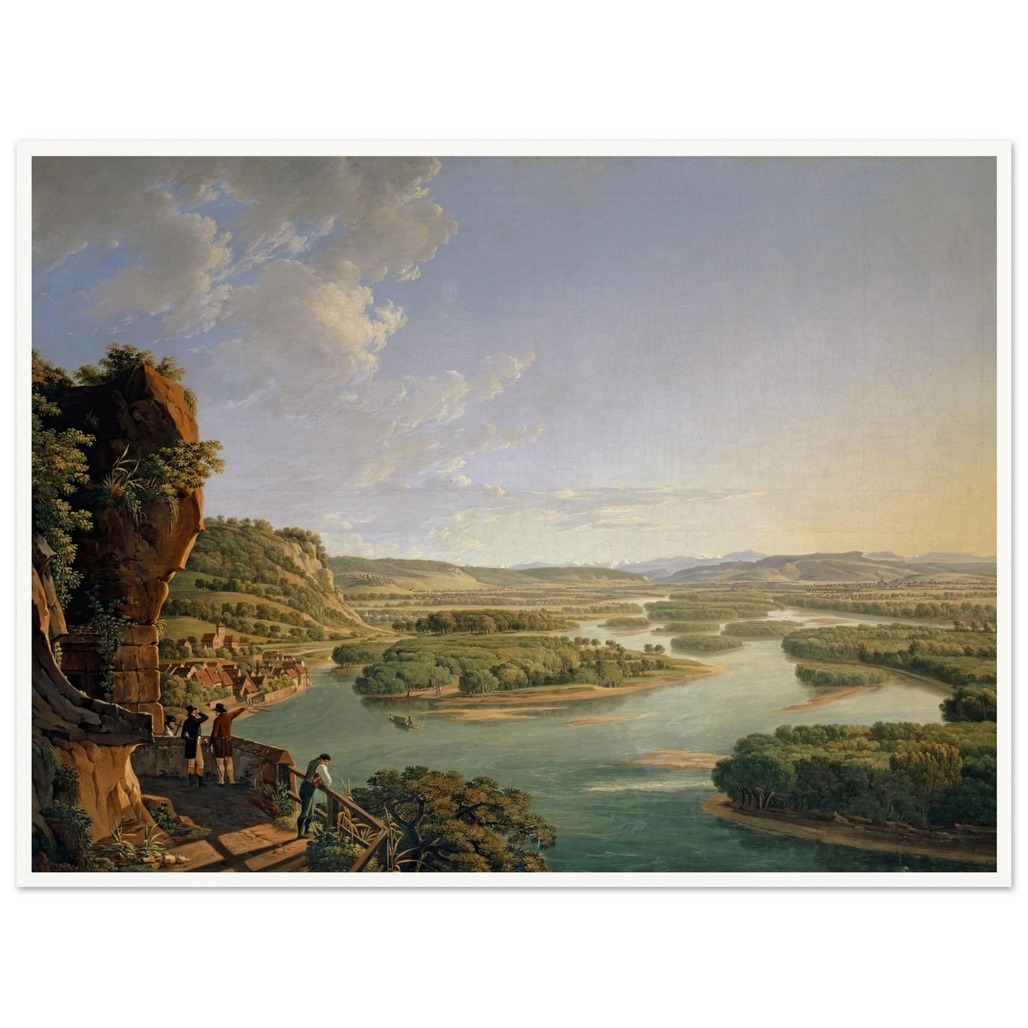 View from the Isteinerklotz up the Rhine toward Basel (1819) Art Print | Peter Birmann - Framed Poster - 30x40 cm / 12x16″ - Black frame