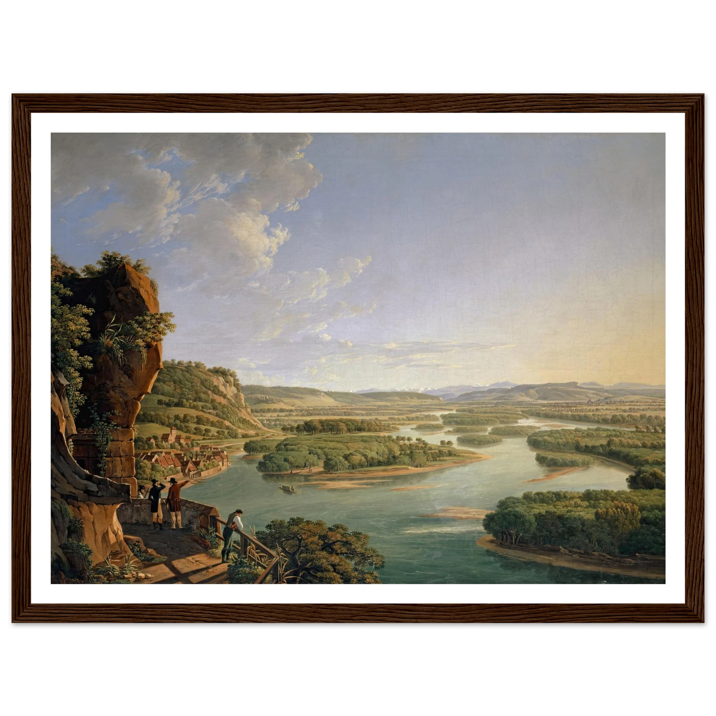 View from the Isteinerklotz up the Rhine toward Basel (1819) Art Print | Peter Birmann - Framed Poster - 30x40 cm / 12x16″ - Black frame