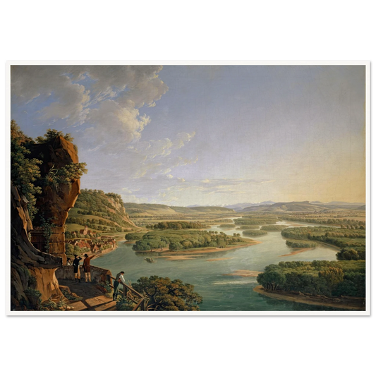 View from the Isteinerklotz up the Rhine toward Basel (1819) Art Print | Peter Birmann - Framed Poster - 30x40 cm / 12x16″ - Black frame
