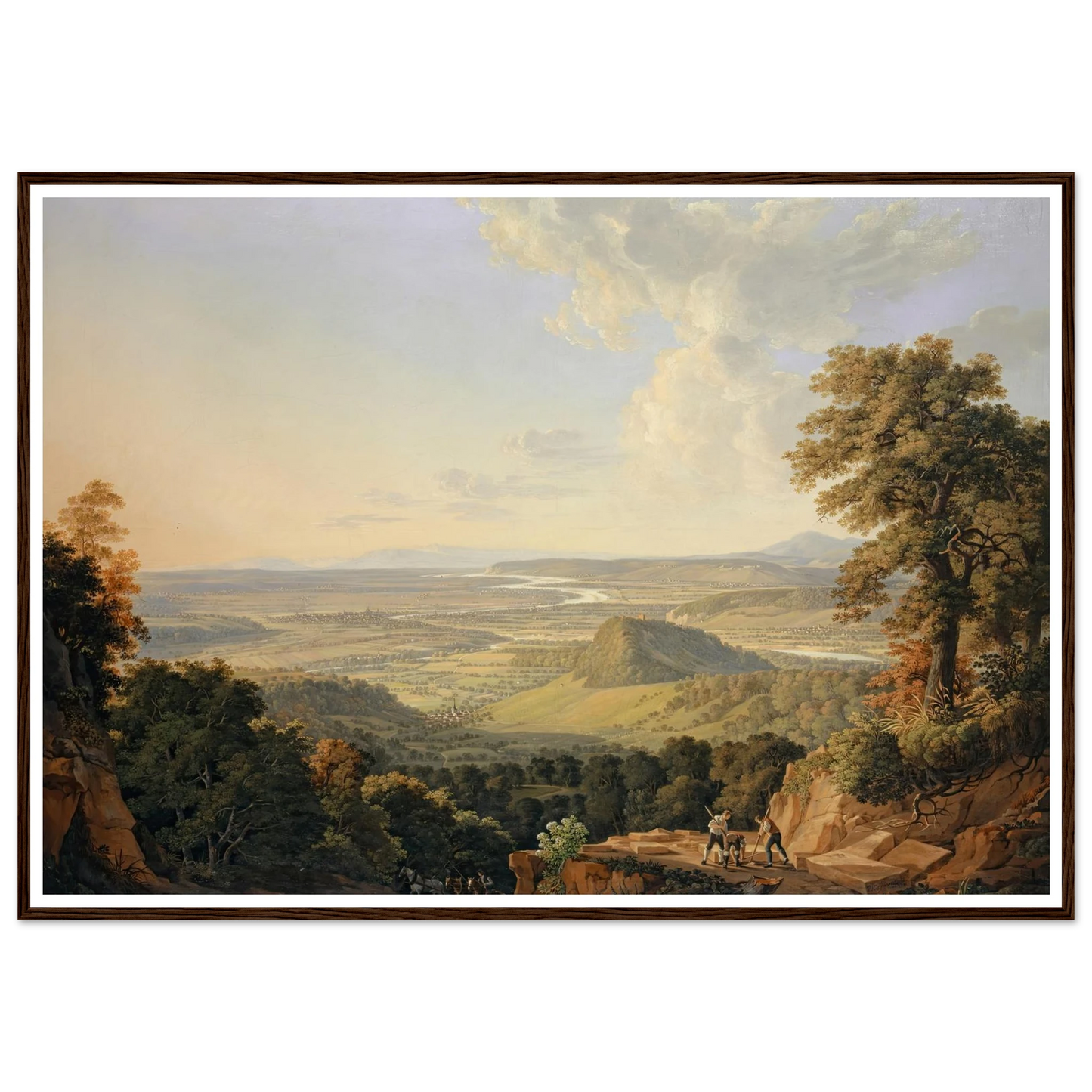View from the Muttenz Quarry toward Basel (1811) Art Print | Peter Birmann - Framed Poster - 30x40 cm / 12x16″ - Black frame