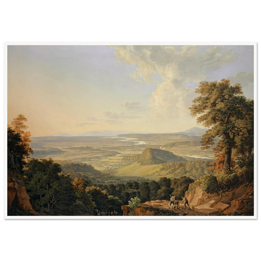 View from the Muttenz Quarry toward Basel (1811) Art Print | Peter Birmann - Framed Poster - 30x40 cm / 12x16″ - Black frame