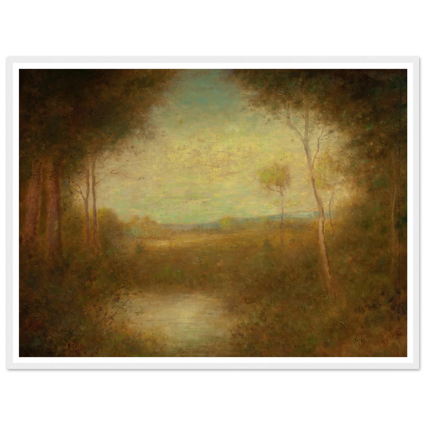 View from the Woods (1891) Art Print | Alexander Helwig Wyant - Framed Poster - 30x40 cm / 12x16″ - Black frame
