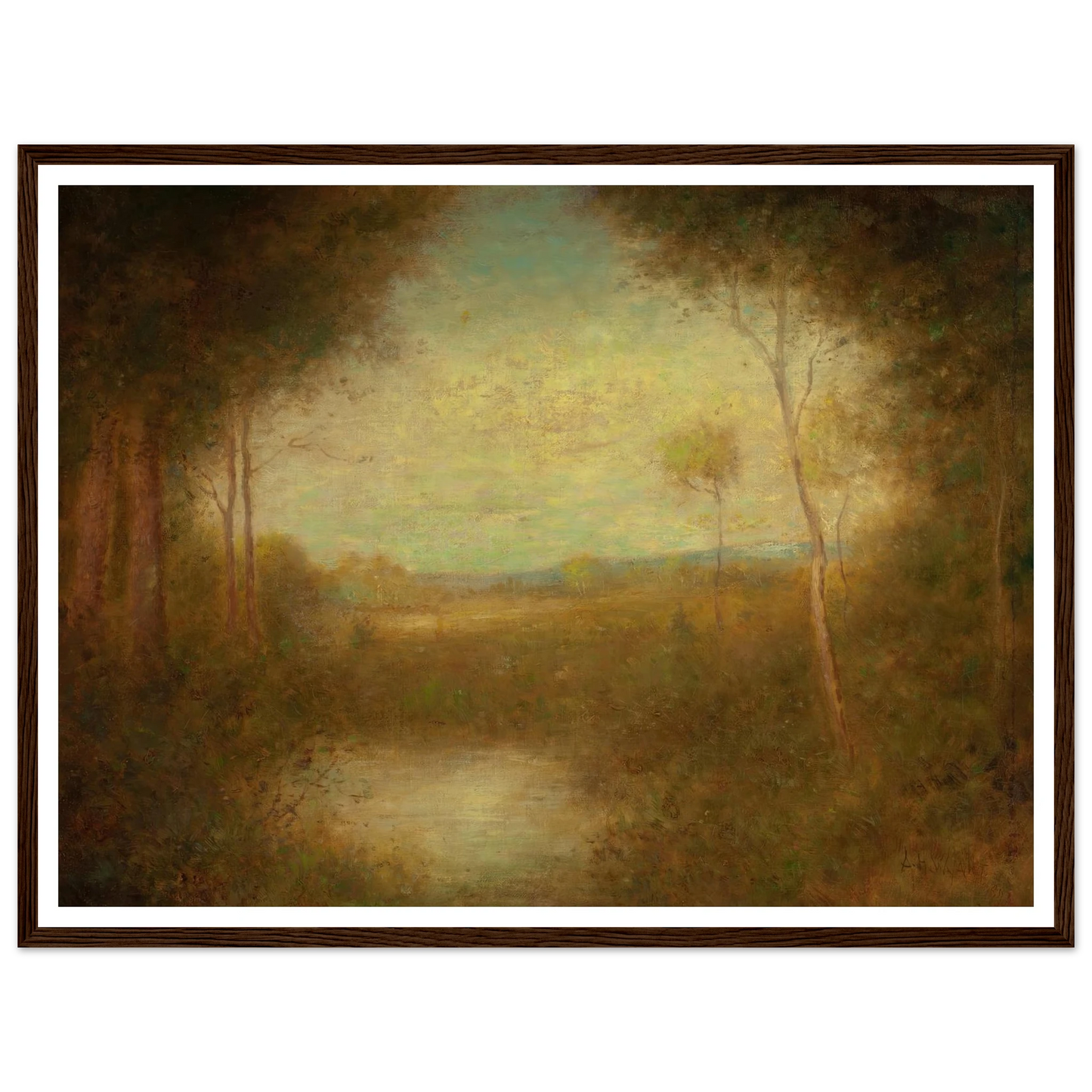 View from the Woods (1891) Art Print | Alexander Helwig Wyant - Framed Poster - 30x40 cm / 12x16″ - Black frame