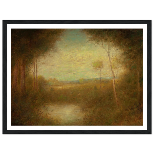 View from the Woods (1891) Art Print | Alexander Helwig Wyant - Framed Poster - 30x40 cm / 12x16″ - Black frame