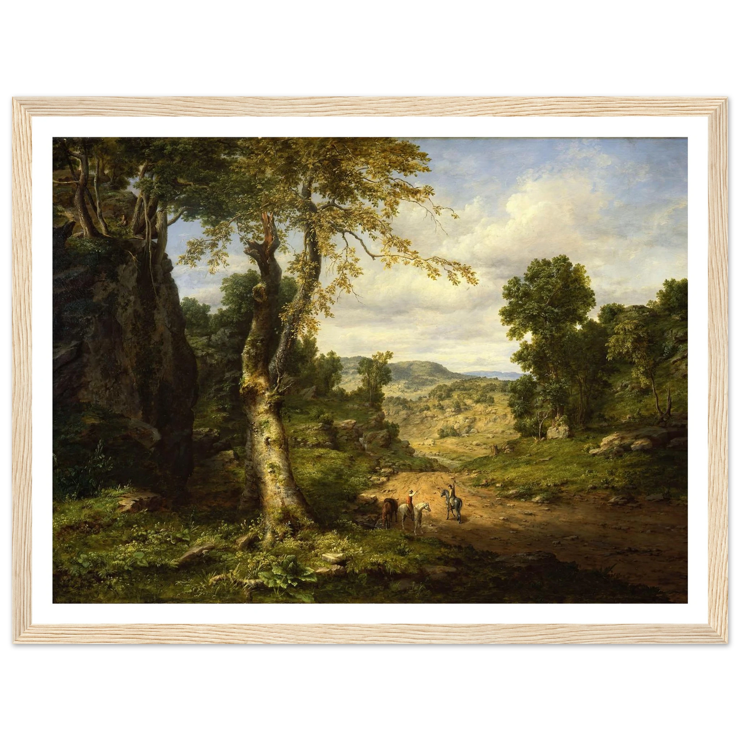 View in Berkshire County, Massachusetts, Clearing Off after a September Storm (1849) Art Print | George Inness - Framed Poster - 30x40 cm / 12x16″ - Black frame