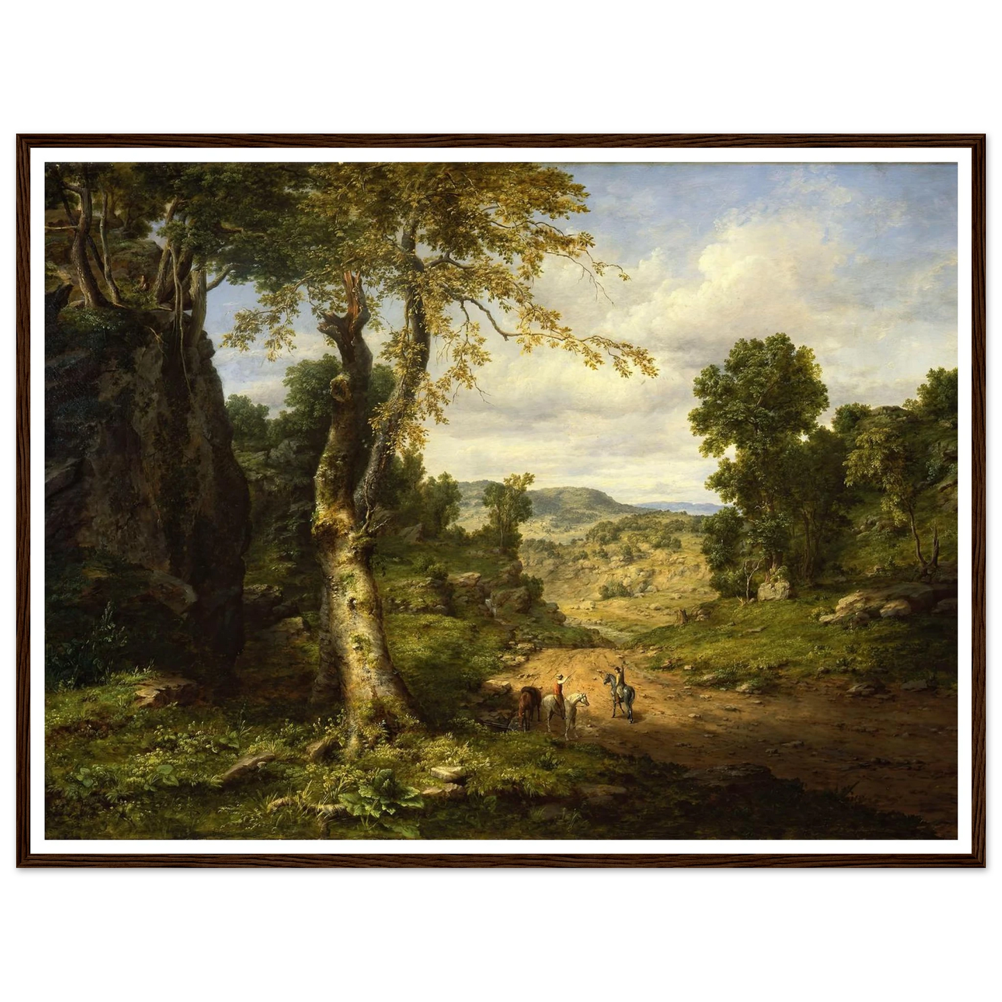 View in Berkshire County, Massachusetts, Clearing Off after a September Storm (1849) Art Print | George Inness - Framed Poster - 30x40 cm / 12x16″ - Black frame