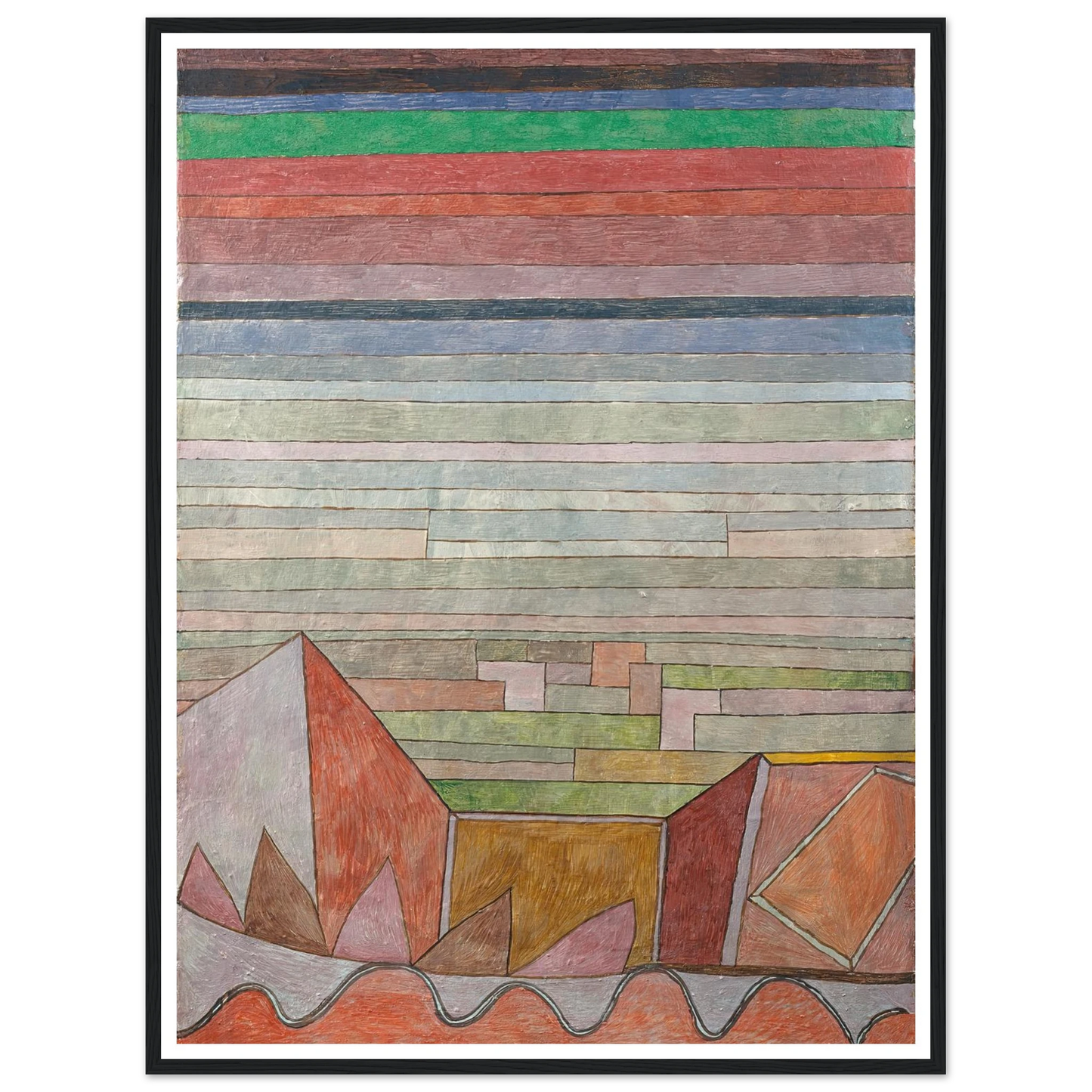 View into the Fertile Country (1932) Art Print | Paul Klee - Framed Poster - 30x40 cm / 12x16″ - Black frame