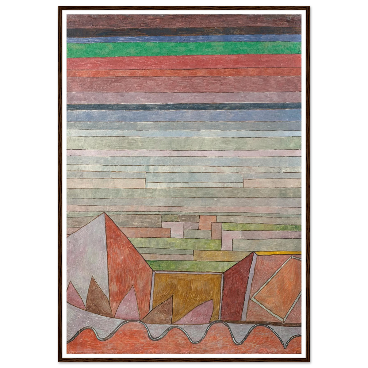View into the Fertile Country (1932) Art Print | Paul Klee - Framed Poster - 30x40 cm / 12x16″ - Black frame