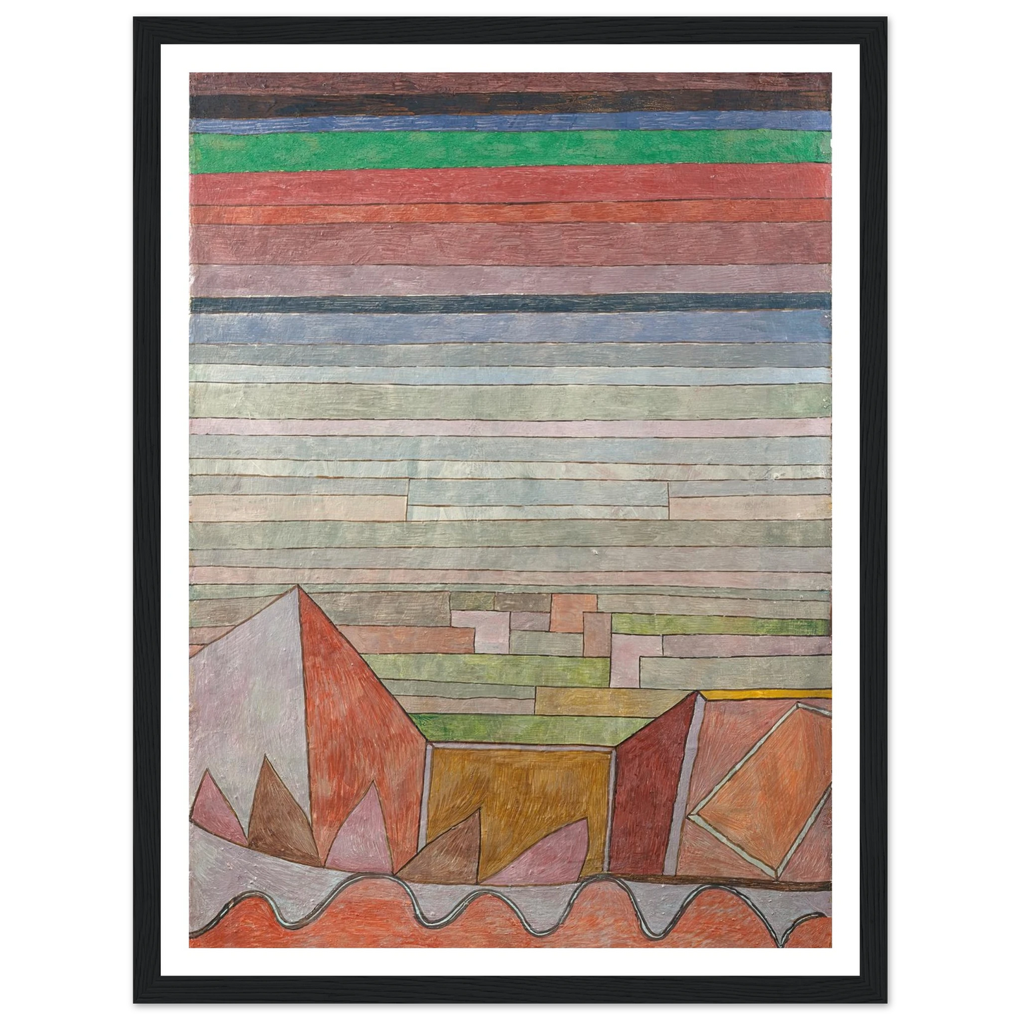 View into the Fertile Country (1932) Art Print | Paul Klee - Framed Poster - 30x40 cm / 12x16″ - Black frame