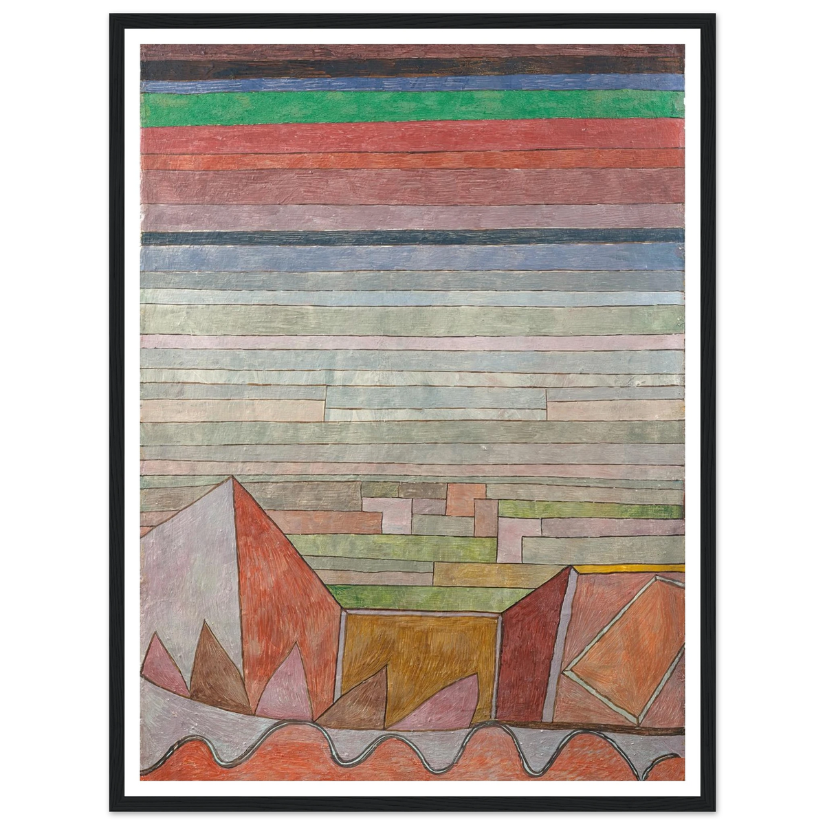 View into the Fertile Country (1932) Art Print | Paul Klee - Framed Poster - 30x40 cm / 12x16″ - Black frame