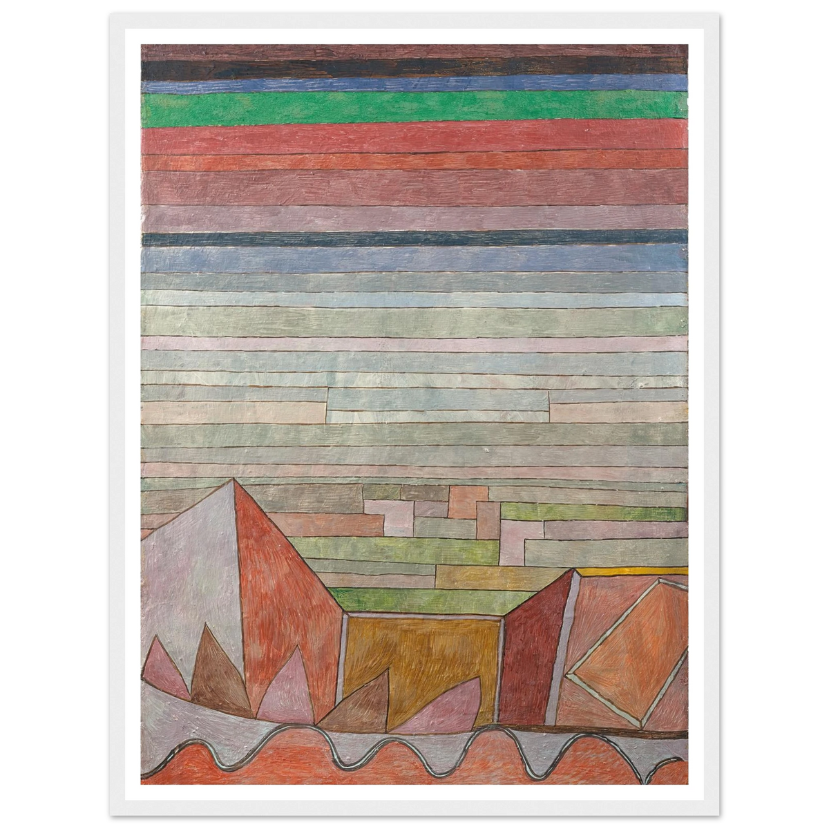 View into the Fertile Country (1932) Art Print | Paul Klee - Framed Poster - 30x40 cm / 12x16″ - Black frame