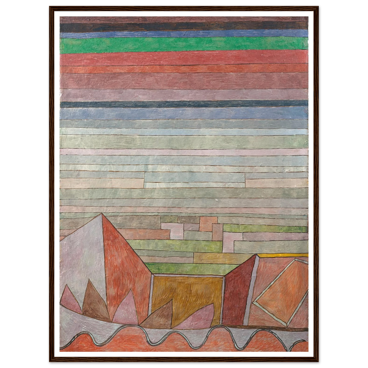 View into the Fertile Country (1932) Art Print | Paul Klee - Framed Poster - 30x40 cm / 12x16″ - Black frame