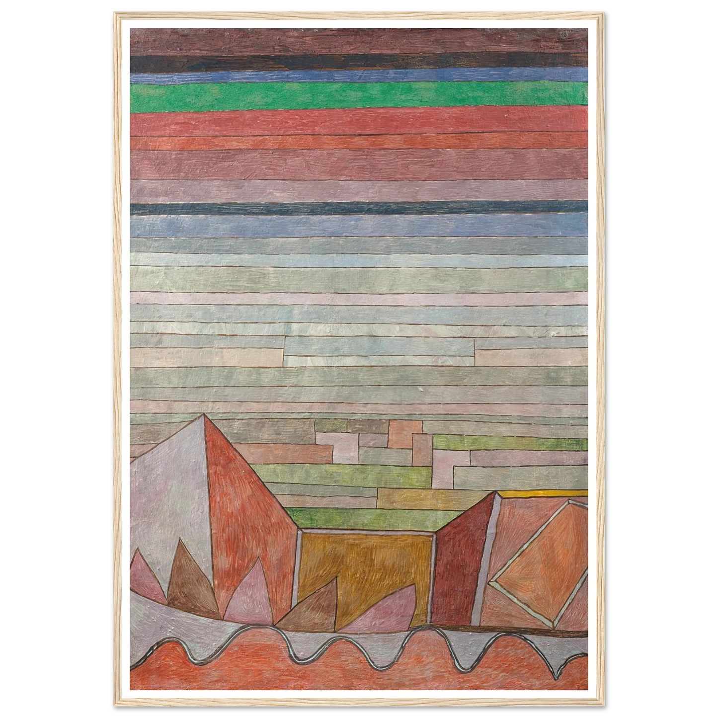 View into the Fertile Country (1932) Art Print | Paul Klee - Framed Poster - 30x40 cm / 12x16″ - Black frame