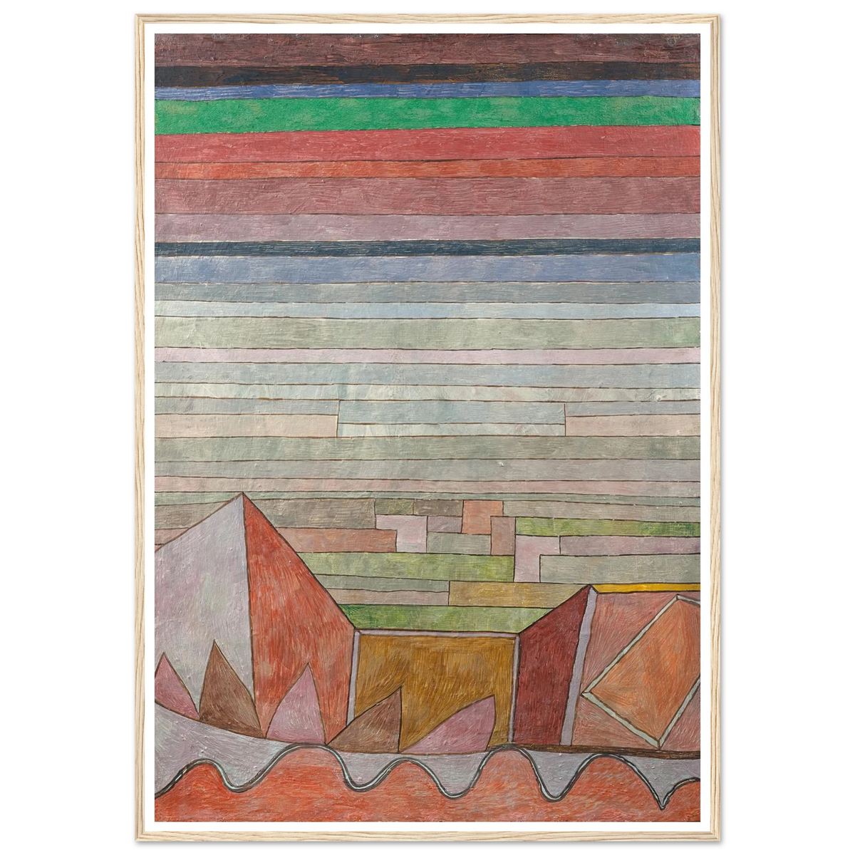 View into the Fertile Country (1932) Art Print | Paul Klee - Framed Poster - 30x40 cm / 12x16″ - Black frame