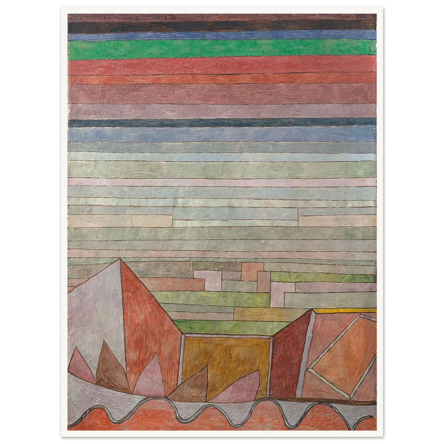 View into the Fertile Country (1932) Art Print | Paul Klee - Framed Poster - 30x40 cm / 12x16″ - Black frame