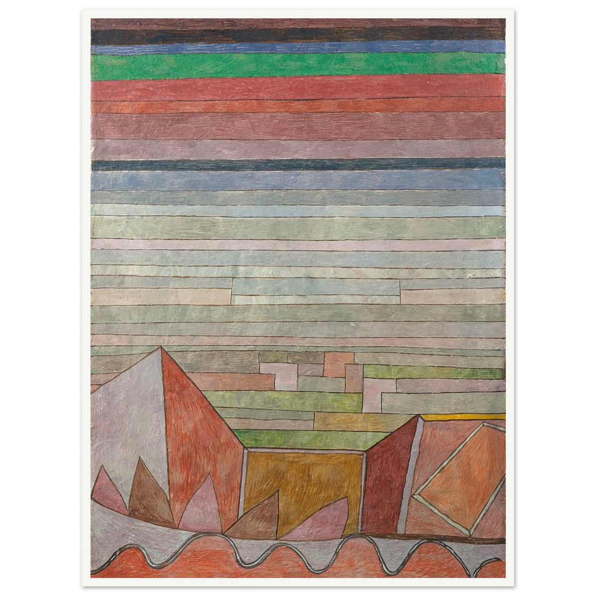 View into the Fertile Country (1932) Art Print | Paul Klee - Framed Poster - 30x40 cm / 12x16″ - Black frame