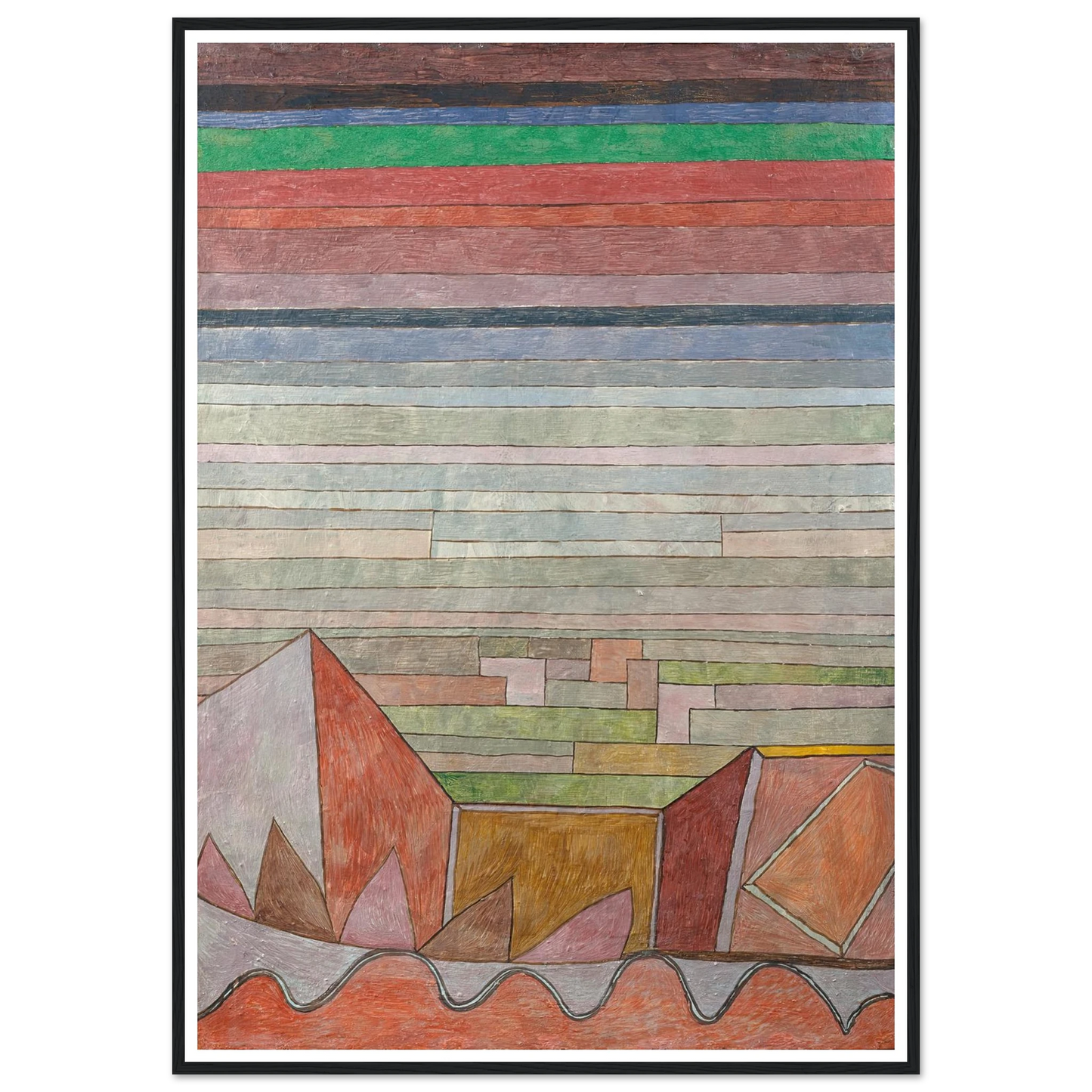 View into the Fertile Country (1932) Art Print | Paul Klee - Framed Poster - 30x40 cm / 12x16″ - Black frame