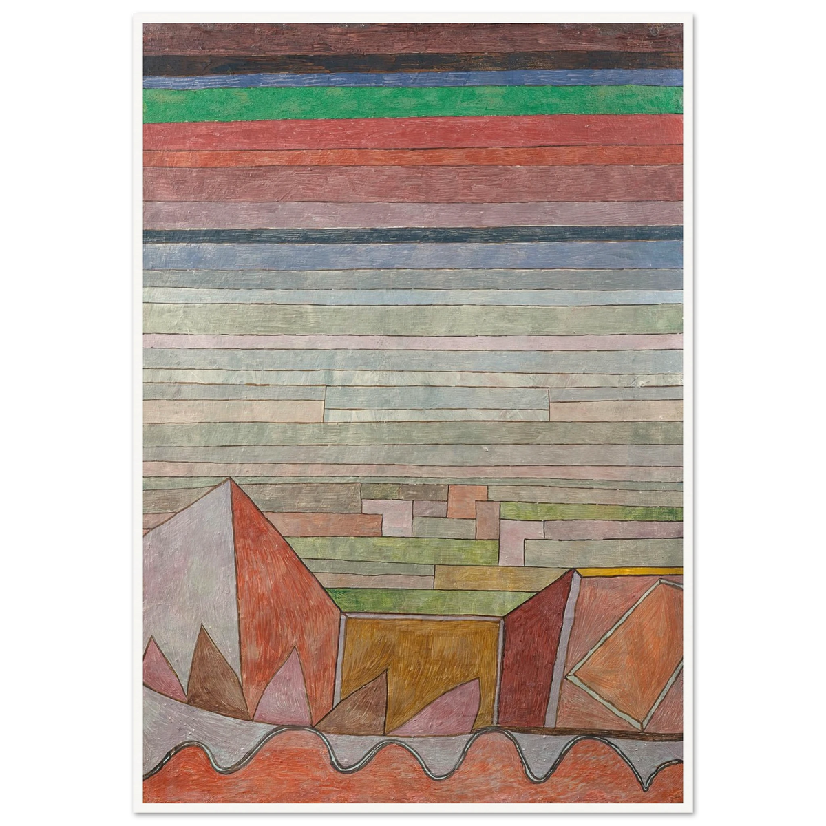 View into the Fertile Country (1932) Art Print | Paul Klee - Framed Poster - 30x40 cm / 12x16″ - Black frame