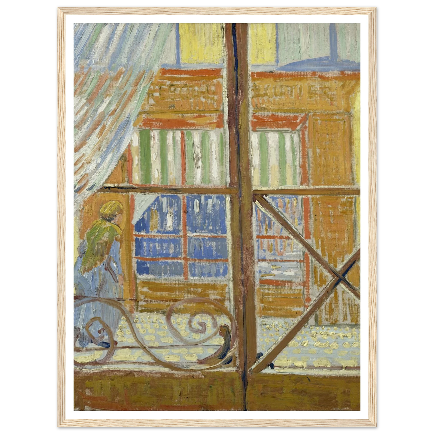 View of a butcher’s shop Art Print | Vincent van Gogh - Framed Poster - 30x40 cm / 12x16″ - Black frame