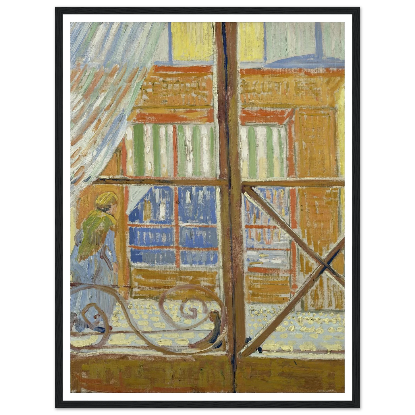 View of a butcher’s shop Art Print | Vincent van Gogh - Framed Poster - 30x40 cm / 12x16″ - Black frame