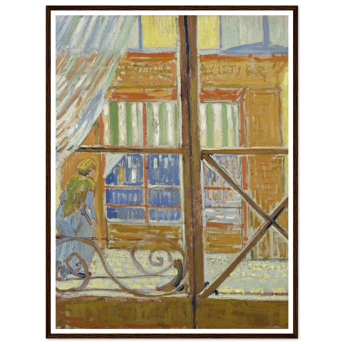 View of a butcher’s shop Art Print | Vincent van Gogh - Framed Poster - 30x40 cm / 12x16″ - Black frame