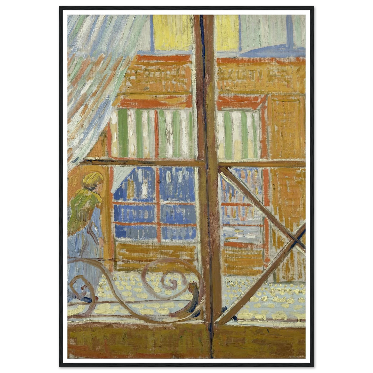 View of a butcher’s shop Art Print | Vincent van Gogh - Framed Poster - 30x40 cm / 12x16″ - Black frame