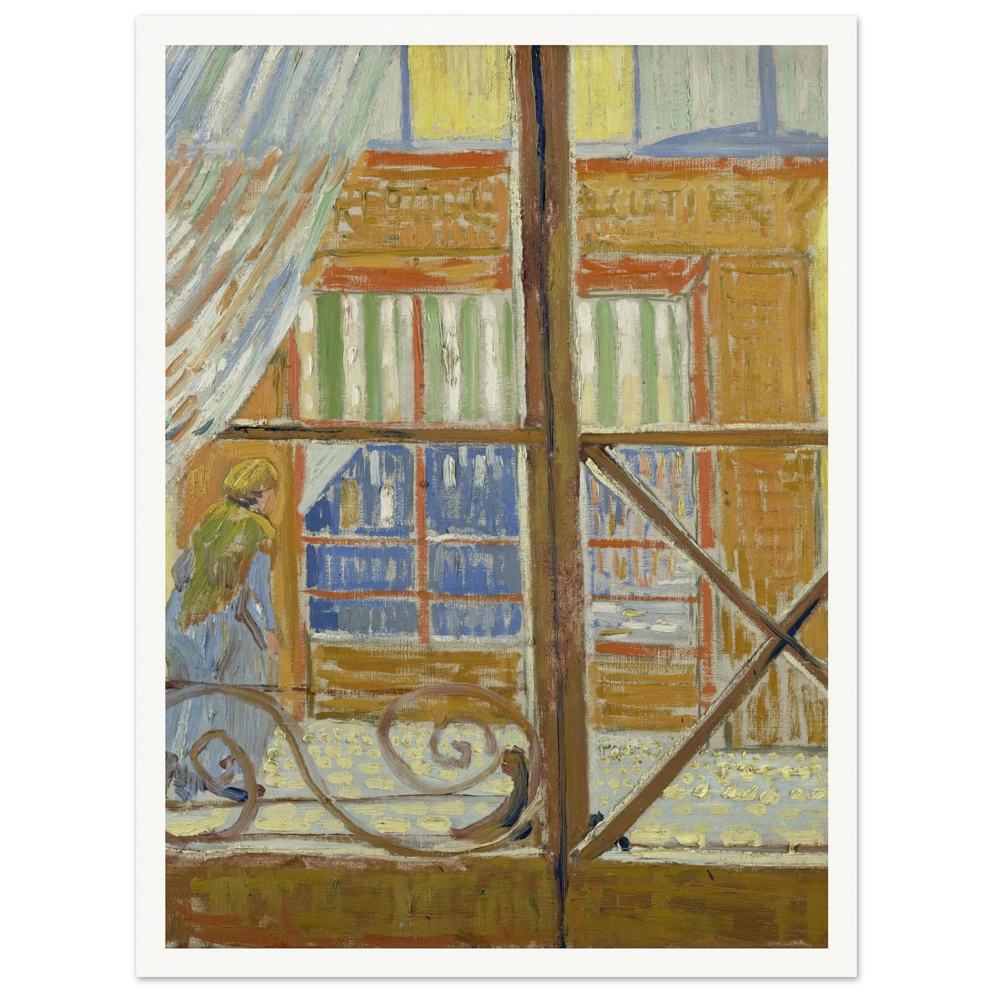 View of a butcher’s shop Art Print | Vincent van Gogh - Framed Poster - 30x40 cm / 12x16″ - Black frame