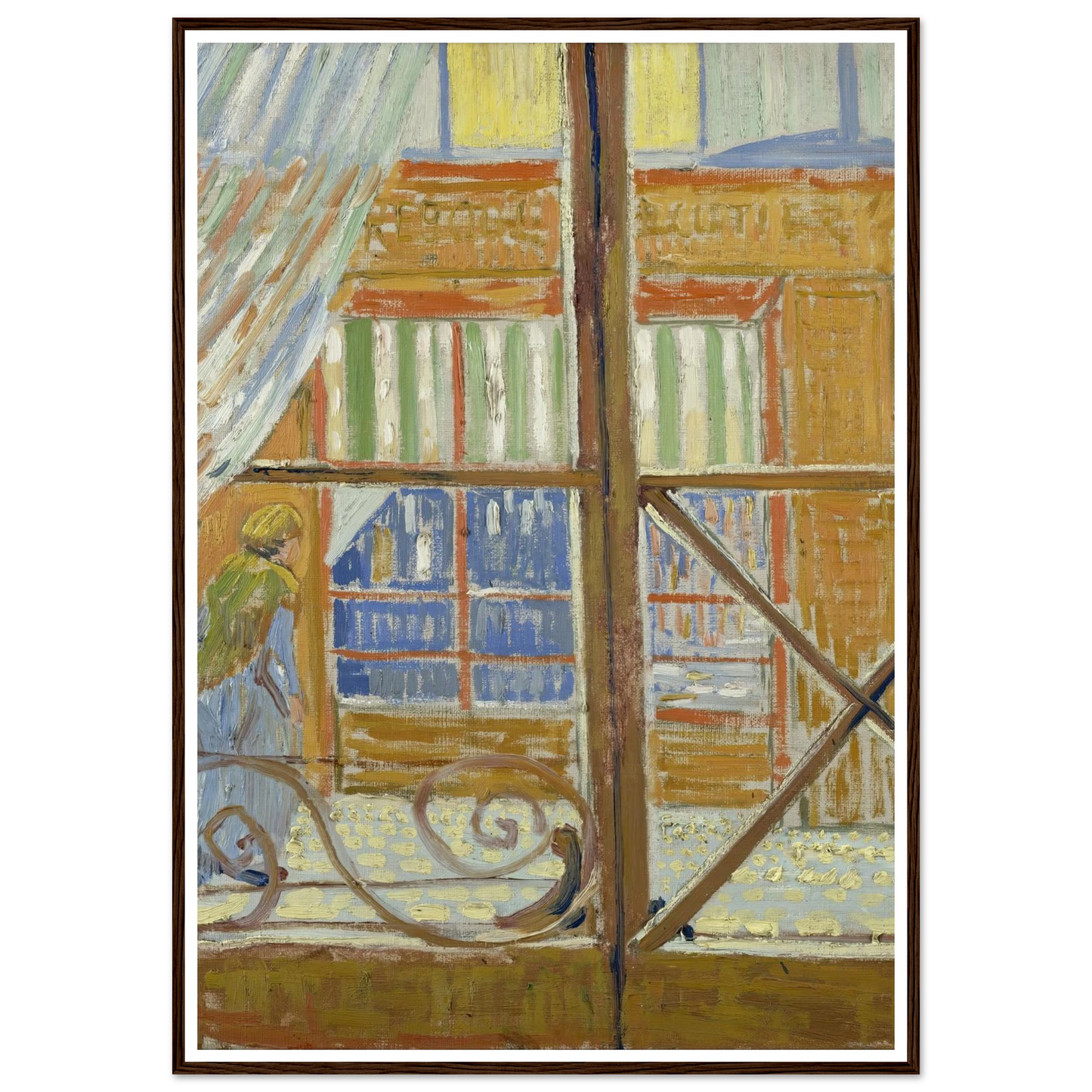 View of a butcher’s shop Art Print | Vincent van Gogh - Framed Poster - 30x40 cm / 12x16″ - Black frame