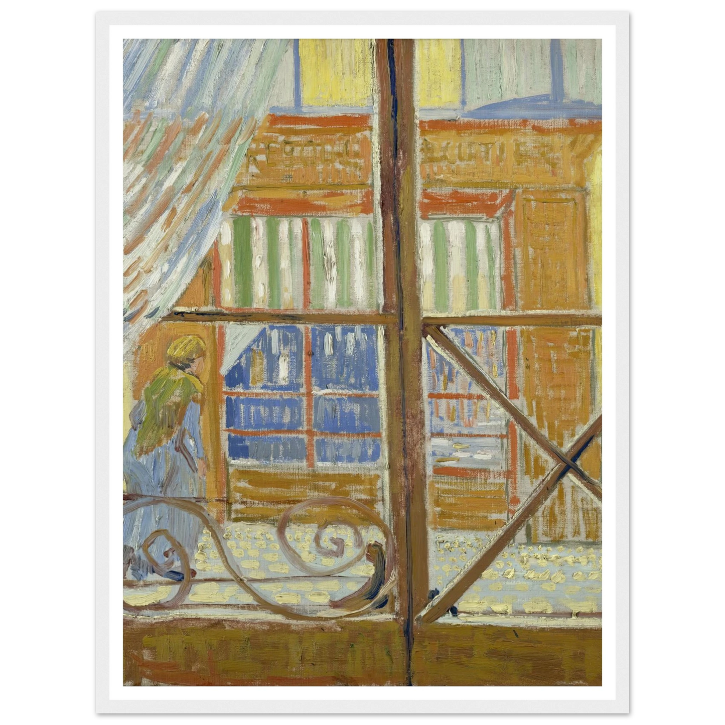 View of a butcher’s shop Art Print | Vincent van Gogh - Framed Poster - 30x40 cm / 12x16″ - Black frame