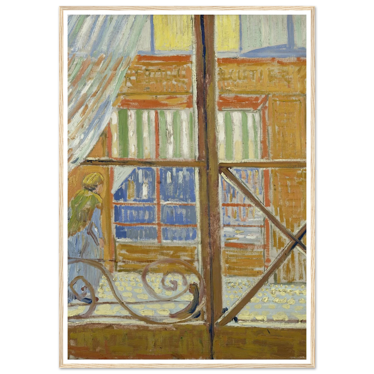 View of a butcher’s shop Art Print | Vincent van Gogh - Framed Poster - 30x40 cm / 12x16″ - Black frame