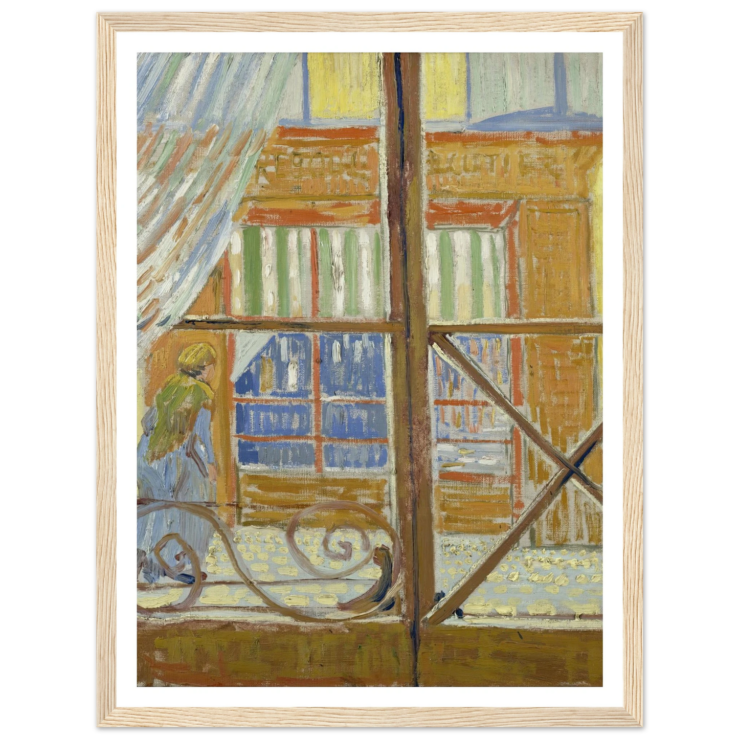 View of a butcher’s shop Art Print | Vincent van Gogh - Framed Poster - 30x40 cm / 12x16″ - Black frame