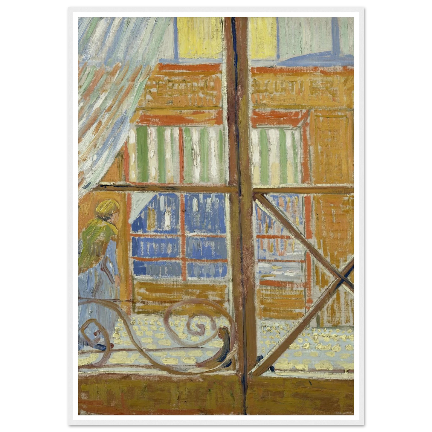 View of a butcher’s shop Art Print | Vincent van Gogh - Framed Poster - 30x40 cm / 12x16″ - Black frame