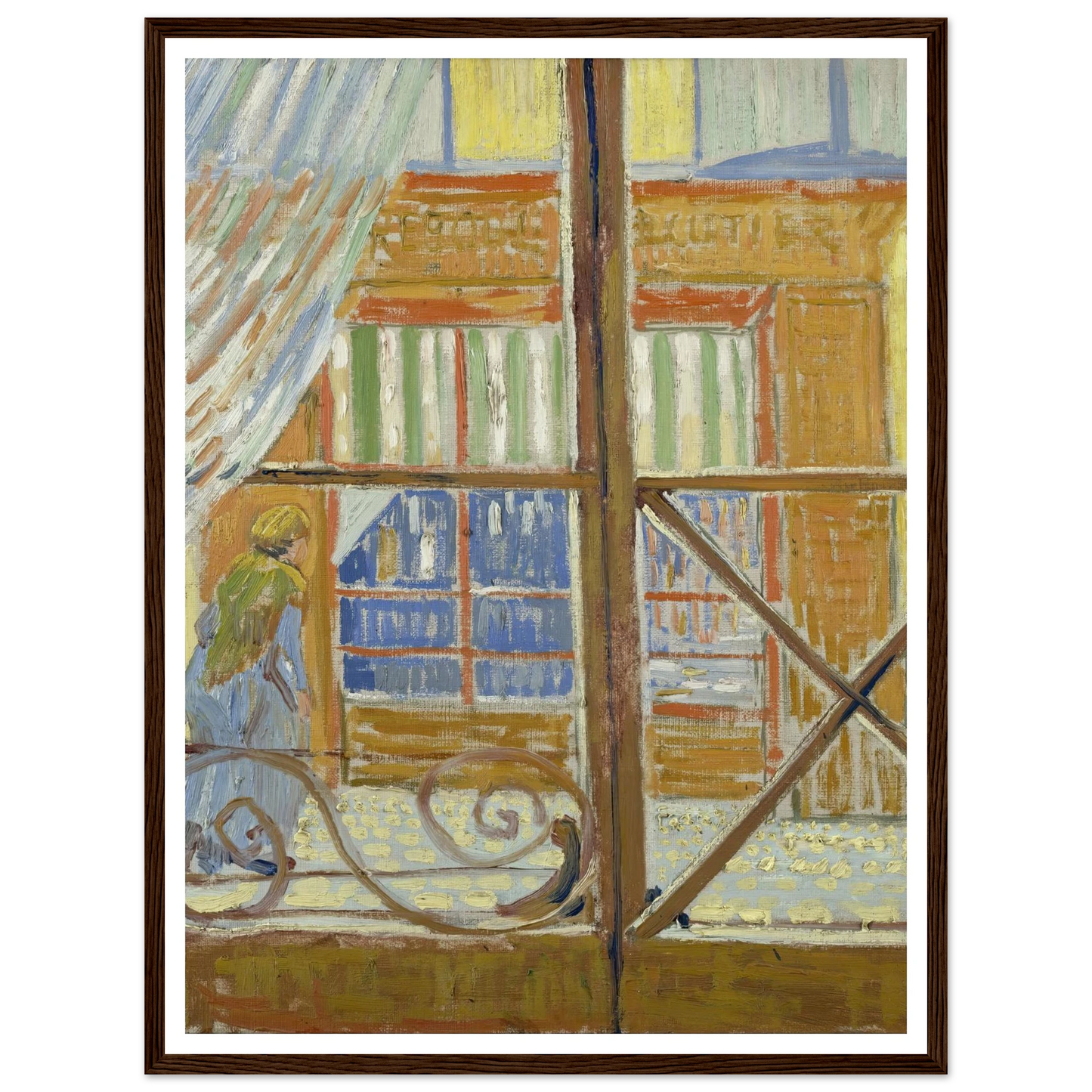 View of a butcher’s shop Art Print | Vincent van Gogh - Framed Poster - 30x40 cm / 12x16″ - Black frame