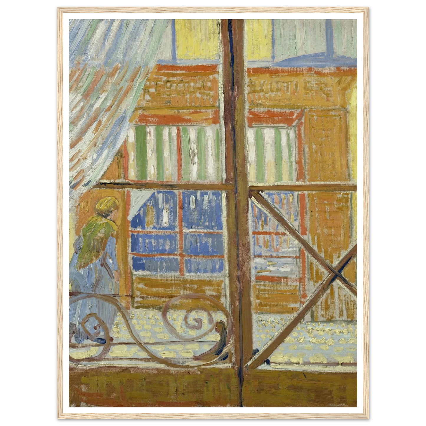 View of a butcher’s shop Art Print | Vincent van Gogh - Framed Poster - 30x40 cm / 12x16″ - Black frame