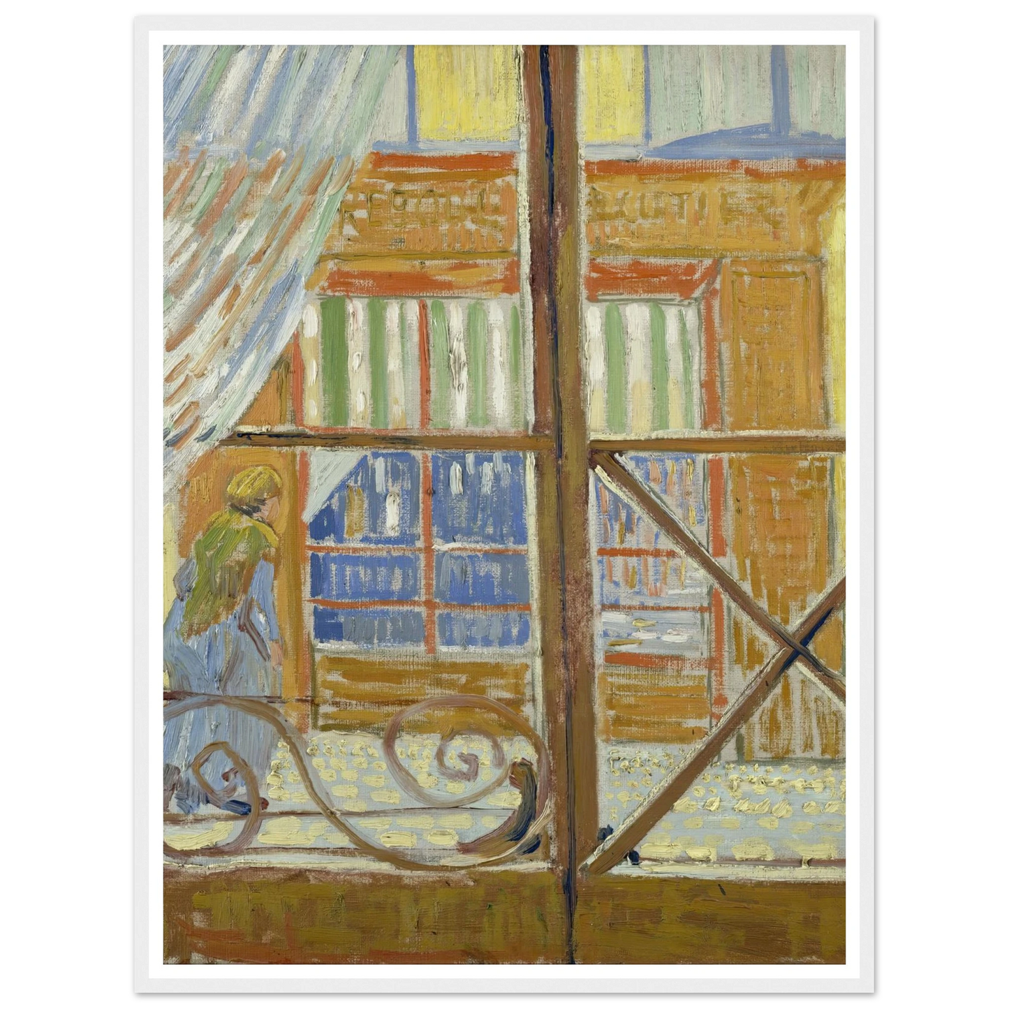 View of a butcher’s shop Art Print | Vincent van Gogh - Framed Poster - 30x40 cm / 12x16″ - Black frame