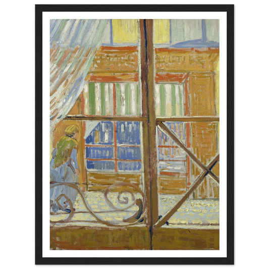 View of a butcher’s shop Art Print | Vincent van Gogh - Framed Poster - 30x40 cm / 12x16″ - Black frame